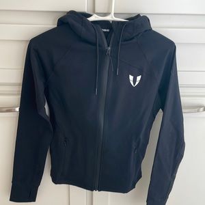 Firm Abs womens zip front  black jacket sz medium